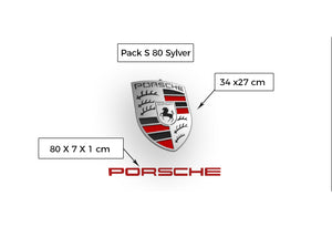 Packs Porsche: Emblèmes + Lettrage Plastwood